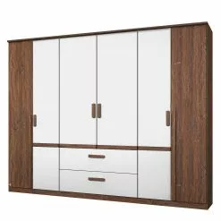 Armoire 226 Cm Largeur Rauch Orange Marron Blanc