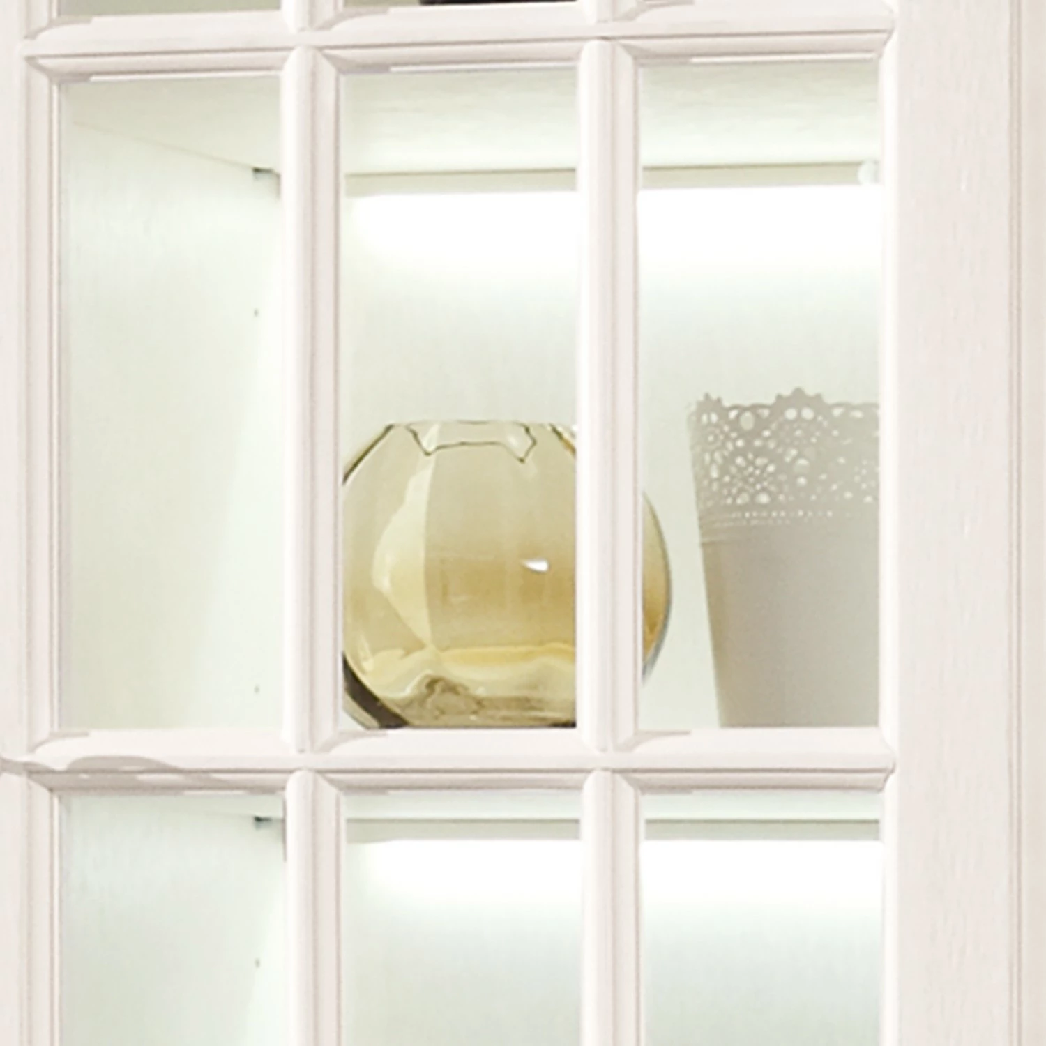 Ridgevalley La Carlotta Vitrine Pin Armoire Massif Éclairage Crème 6 Ridgevalley La Carlotta Vitrine Pin Armoire Massif Éclairage Crème – Image 4