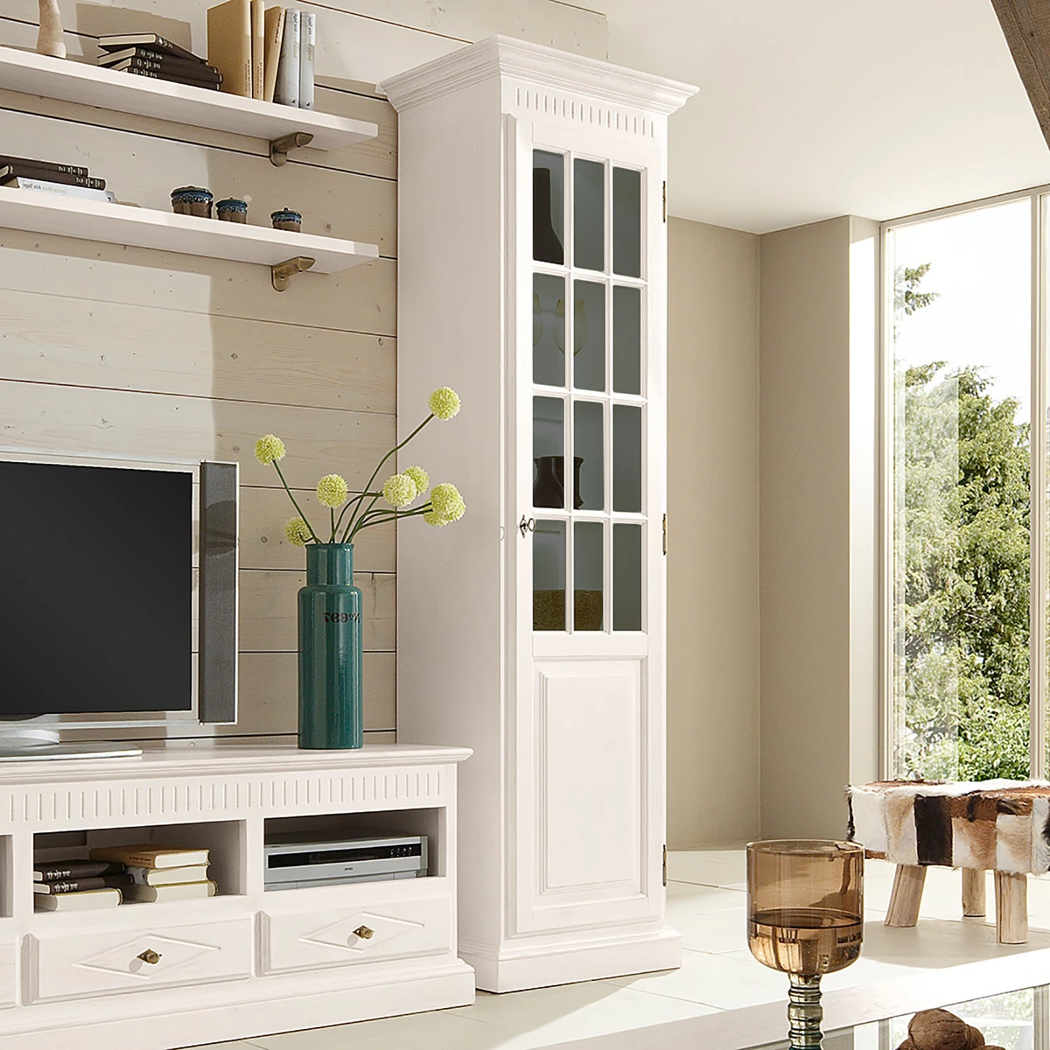 Ridgevalley La Carlotta Vitrine Pin Armoire Ii Massif Sans Éclairage Crème 4 Ridgevalley La Carlotta Vitrine Pin Armoire Ii Massif Sans Éclairage Crème – Image 2