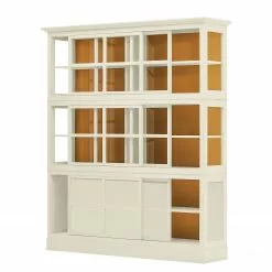 Maison Belfort Azjana Vitrine Pin Miel Couleur Blanc -Armoires Soldes 1000084379 201004 11491600554 DETAILS P000000001000084379