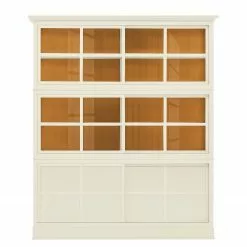 Maison Belfort Azjana Vitrine Pin Miel Couleur Blanc -Armoires Soldes 1000084379 201004 11491900555 DETAILS P000000001000084379