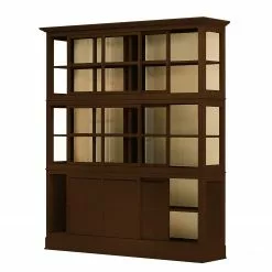 Maison Belfort Azjana Vitrine Pin Crème Marron -Armoires Soldes 1000084383 201004 11502400574 DETAILS P000000001000084383
