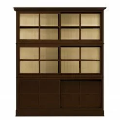 Maison Belfort Azjana Vitrine Pin Crème Marron -Armoires Soldes 1000084383 201004 11502800575 DETAILS P000000001000084383