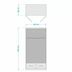 Wimex Armoire 90 Cm Vanity -Armoires Soldes 1000101114 210622 14322400011 SKETCH DETAILS P000000001000101114 sketch