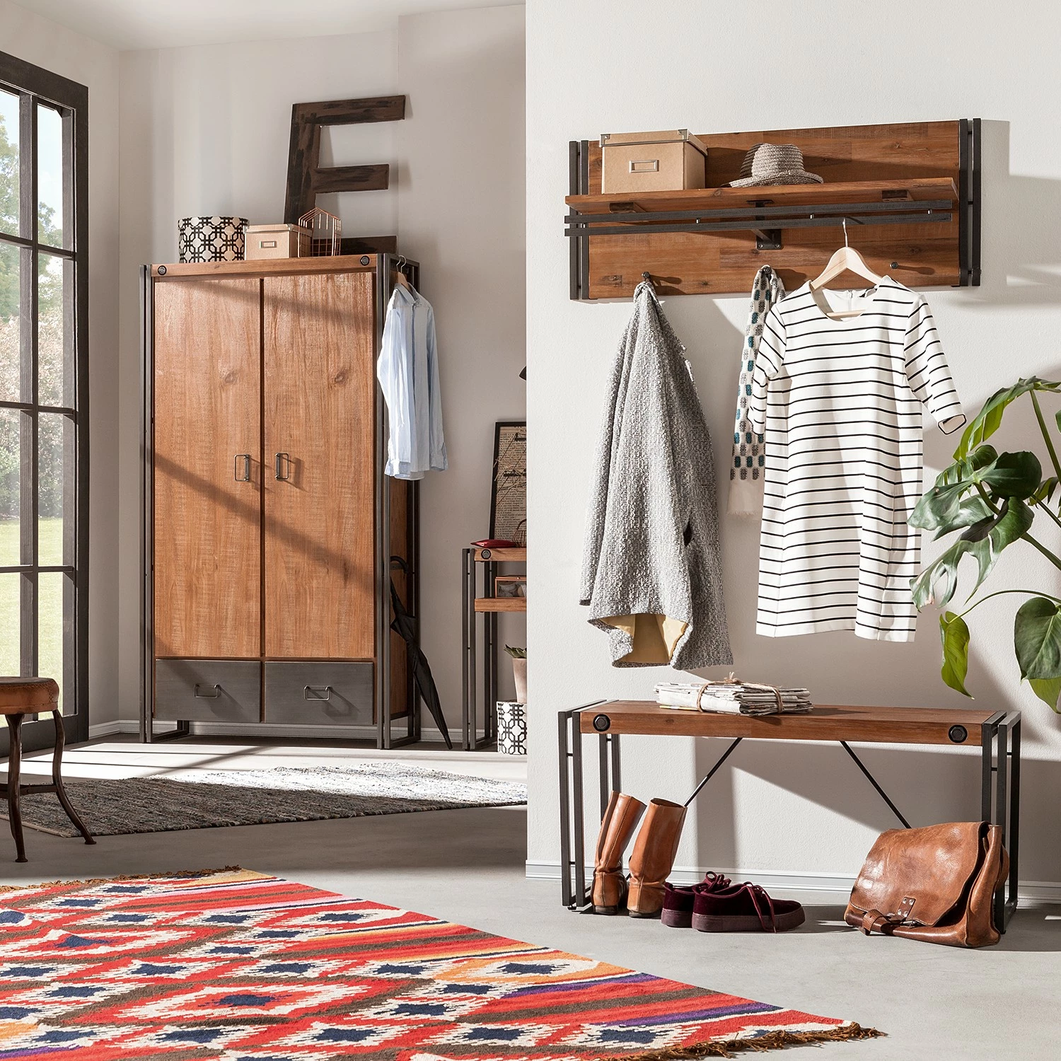 Ars Manufacti Armoire Manchester Ii Anthracite Acacia Acacia Massif Métal 110 Cm 4 Ars Manufacti Armoire Manchester Ii Anthracite Acacia Acacia Massif Métal 110 Cm – Image 2