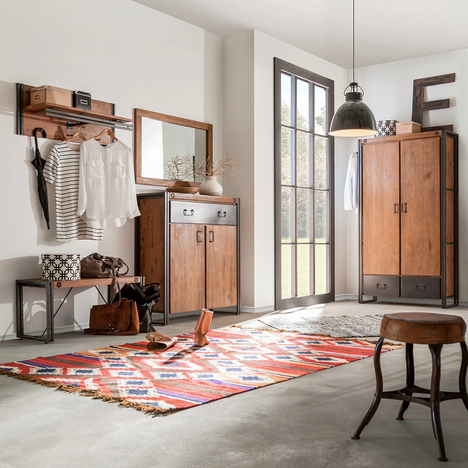 Ars Manufacti Armoire Manchester Ii Anthracite Acacia Acacia Massif Métal 110 Cm 5 Ars Manufacti Armoire Manchester Ii Anthracite Acacia Acacia Massif Métal 110 Cm – Image 3