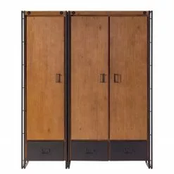 Ars Manufacti Armoire Manchester Ii Anthracite Acacia Acacia Massif Métal 166 Cm -Armoires Soldes 1000121277 191115 16360000002 DETAILS P000000001000121277
