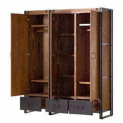 Ars Manufacti Armoire Manchester Ii Anthracite Acacia Acacia Massif Métal 166 Cm -Armoires Soldes 1000121277 191115 16360000003 DETAILS P000000001000121277