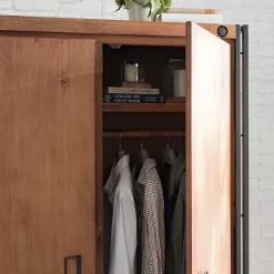 Ars Manufacti Armoire Manchester Ii Anthracite Acacia Acacia Massif Métal 166 Cm -Armoires Soldes 1000121277 191122 12054900008 DETAILS P000000001000121277