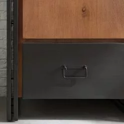 Ars Manufacti Armoire Manchester Ii Anthracite Acacia Acacia Massif Métal 166 Cm -Armoires Soldes 1000121277 191122 12054900011 DETAILS P000000001000121277