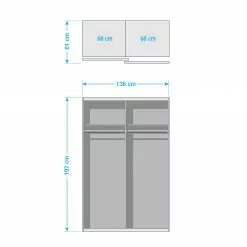 Rauch Orange Armoire Subito I 136 Cm Coulissante -Armoires Soldes 1000121696 190827 09232300017 SKETCH DETAILS P000000001000121696 sketch