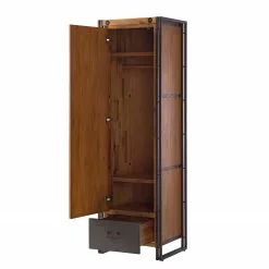 Ars Manufacti Armoire Manchester Ii Acacia Massif Anthracite Acacia Métal 61 Cm -Armoires Soldes 1000123634 191115 16360100014 DETAILS P000000001000123634