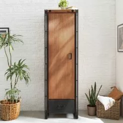 Ars Manufacti Armoire Manchester Ii Acacia Massif Anthracite Acacia Métal 61 Cm -Armoires Soldes 1000123634 191122 12054900016 MOOD DETAILS P000000001000123634 mood