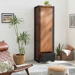 Ars Manufacti Armoire Manchester Ii Acacia Massif Anthracite Acacia Métal 61 Cm -Armoires Soldes 1000123634 191122 12054900017 MOOD DETAILS P000000001000123634 mood