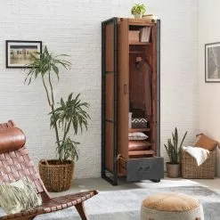 Ars Manufacti Armoire Manchester Ii Acacia Massif Anthracite Acacia Métal 61 Cm -Armoires Soldes 1000123634 191122 12055000018 MOOD DETAILS P000000001000123634 mood