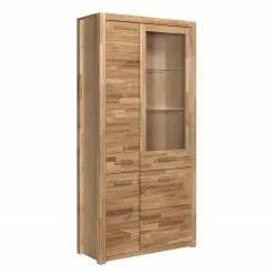 Ars Natura Vitrine Armoire Majona Éclairage) Chêne Sauvage