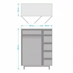 Mørteen Armoire Lindholm 154 Cm Chêne Rouge Gri -Armoires Soldes 1000127437 190325 15411200018 GALLERYIMAGES P000000001000127437 scaled