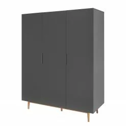 Mørteen Armoire Lindholm 154 Cm Chêne Rouge Gri