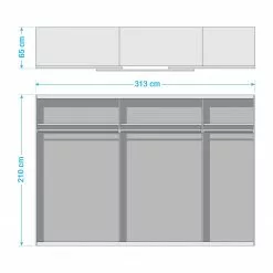 Wimex Armoire Easy Plus Ii Largeur 210 Cm 313 Cm Imitation -Armoires Soldes 1000130070 180912 120714103 GALLERYIMAGES P000000001000130070
