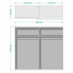 Wimex Armoire Porte Easy Plus I Imitation Chêne Largeur 225 Cm 210 Cm -Armoires Soldes 1000130090 180912 120722187 GALLERYIMAGES P000000001000130090