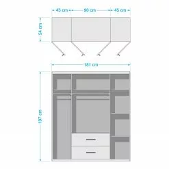Armoire 181 Cm Imitation Rauch Blue 14 Armoire 181 Cm Imitation Rauch Blue -Armoires Soldes 1000133164 181002 10305230 GALLERYIMAGES P000000001000133164