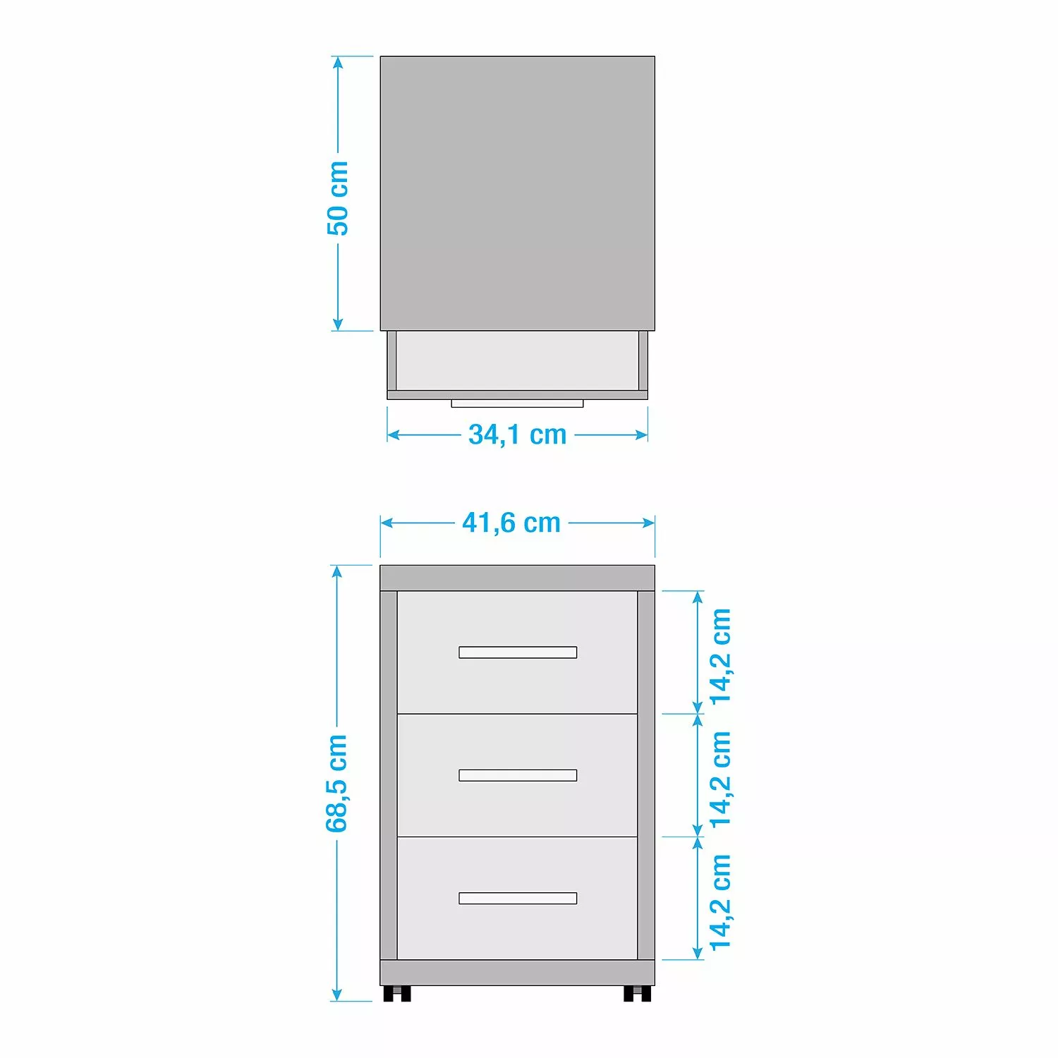 Maja Set Caisson Möbel Imitation Chêne Gri 4 Maja Set Caisson Möbel Imitation Chêne Gri – Image 2