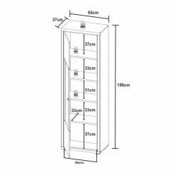Hagby Vitrine I Imitation Chêne Loftscape Blanc 7 Hagby Vitrine I Imitation Chêne Loftscape Blanc -Armoires Soldes 1000137081 181213 07275000022 GALLERYIMAGES P000000001000137081