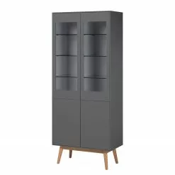 Mørteen Vitrine Armoire Chêne Massif Lindholm Gri