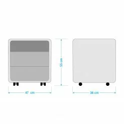 Cooks Hill Mat Caisson Loftscape Anthracite Blanc -Armoires Soldes 1000150738 190110 15124600010 GALLERYIMAGES P000000001000150738