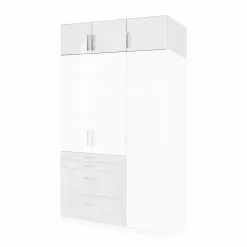 Armoire Rehausse 136 Cm Largeur Homburg Gris Clair Blanc Rauch Blue