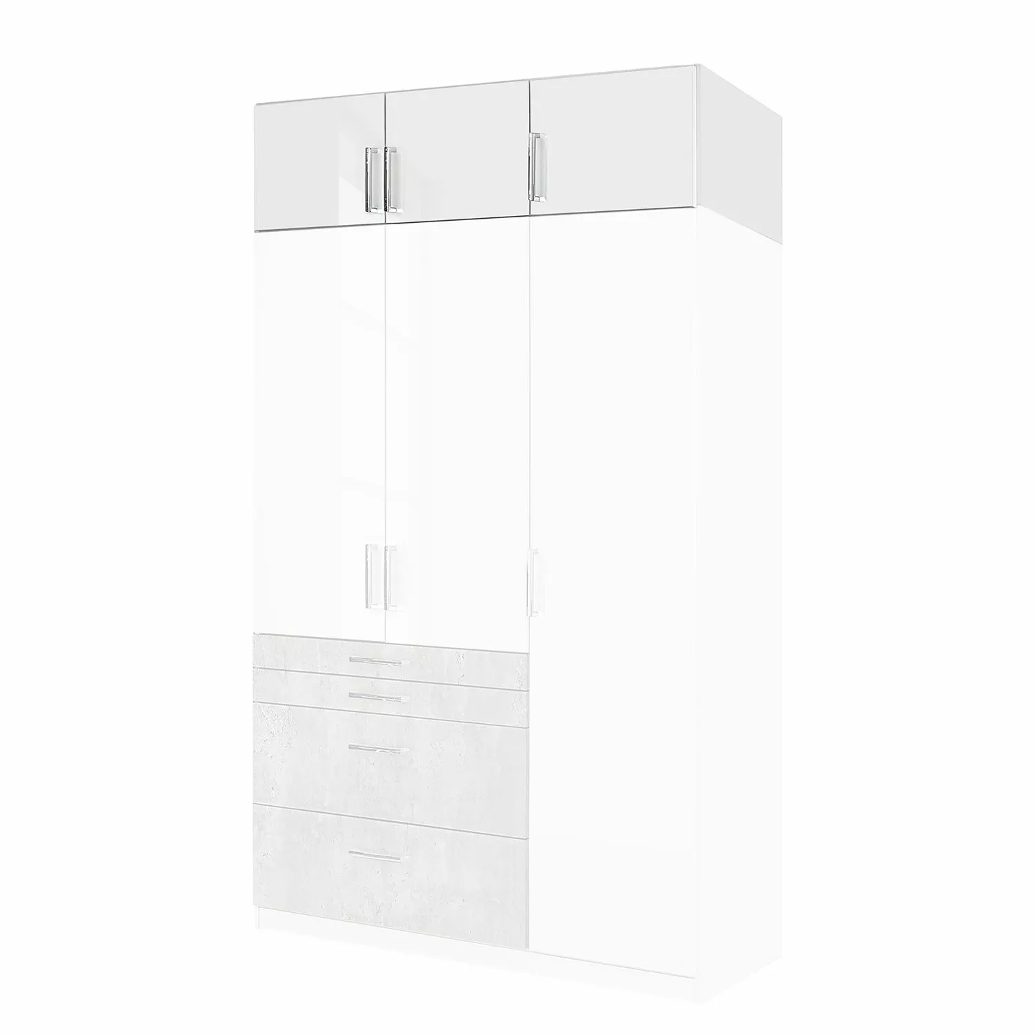 Armoire Rehausse 136 Cm Largeur Homburg Gris Clair Blanc Rauch Blue 3 Armoire Rehausse 136 Cm Largeur Homburg Gris Clair Blanc Rauch Blue