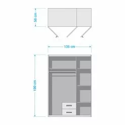 Wimex Armoire Duisburg 135 Cm Largeur -Armoires Soldes 1000151794 190129 06084200073 GALLERYIMAGES P000000001000151794