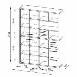 Maja Set Möbel Armoire Plus V Imitation Chêne -Armoires Soldes 1000152680 190123 10093000023 GALLERYIMAGES P000000001000152680