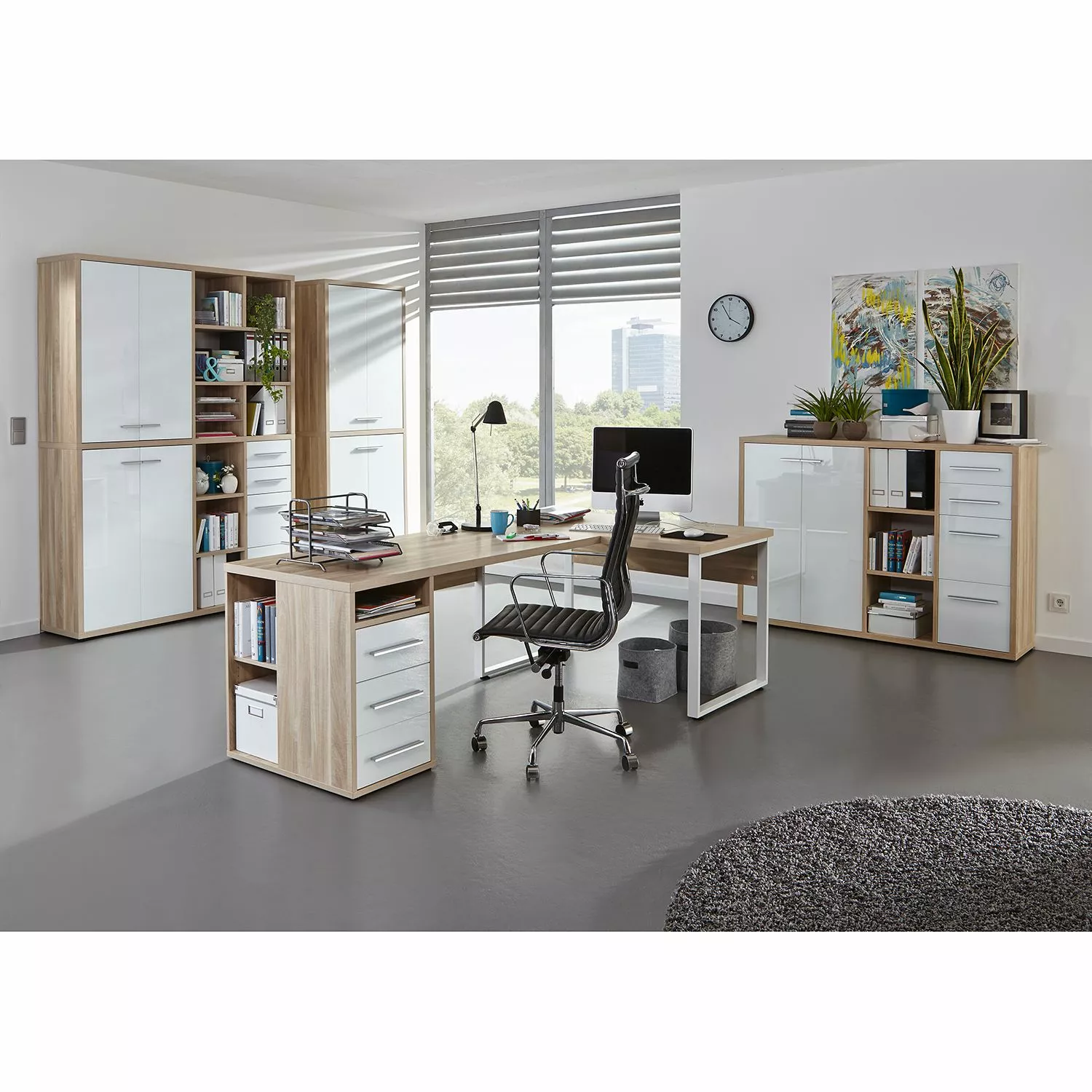 Maja Set Möbel Armoire Plus Iii Imitation Chêne Blanc 6 Maja Set Möbel Armoire Plus Iii Imitation Chêne Blanc – Image 4