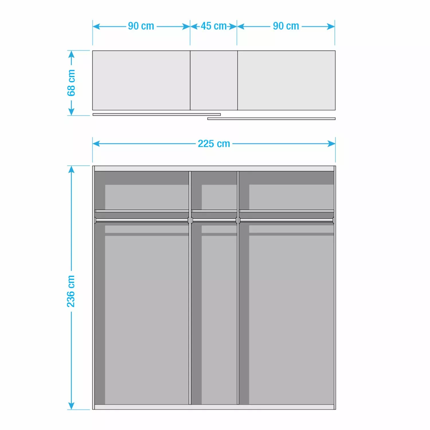 Skøp Armoire Pure Glos 225 Cm 2 236 Cm Largeur Hauteur Brillant Blanc 7 Skøp Armoire Pure Glos 225 Cm 2 236 Cm Largeur Hauteur Brillant Blanc – Image 5
