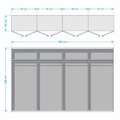 Skøp Armoire Largeur 236 Cm Hauteur 360 Cm Pure Gloss Reflect Blanc Brillant -Armoires Soldes 1000154841 190204 12425300367 GALLERYIMAGES P000000001000154841