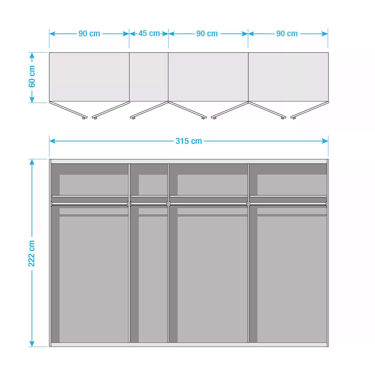 Armoire 222 Cm 315 Cm Hauteur Largeur Basic Country 7 Armoire 222 Cm 315 Cm Hauteur Largeur Basic Country – Image 5