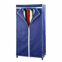 Wenko Armoire Air I Métal Fibres Synthétique Bleu Noir