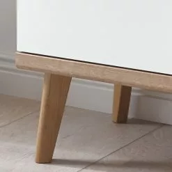 Norrwood Vitrine Matt Colonne Imitation Chêne Riviera Blanc -Armoires Soldes 1000164010 190307 08392300071 GALLERYIMAGES P000000001000164010