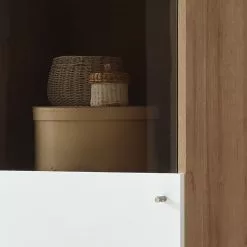 Norrwood Vitrine Matt Colonne Imitation Chêne Riviera Blanc -Armoires Soldes 1000164010 190307 08392300072 GALLERYIMAGES P000000001000164010