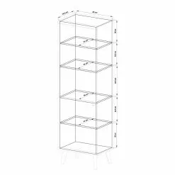 Norrwood Vitrine Matt Colonne Imitation Chêne Riviera Blanc -Armoires Soldes 1000164010 190307 08392300073 GALLERYIMAGES P000000001000164010