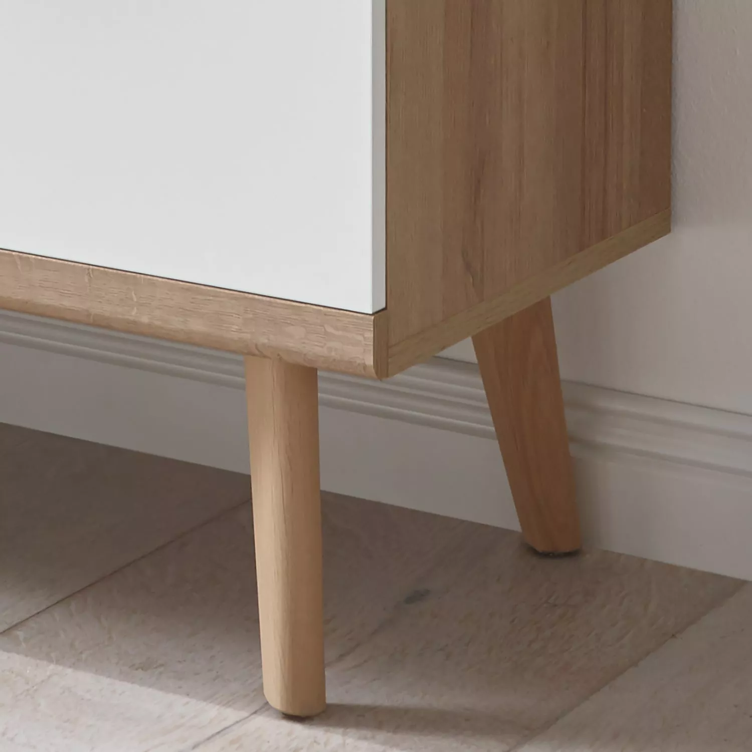 Norrwood Vitrine Matt Chêne Imitation Riviera Blanc 11 Norrwood Vitrine Matt Chêne Imitation Riviera Blanc – Image 9