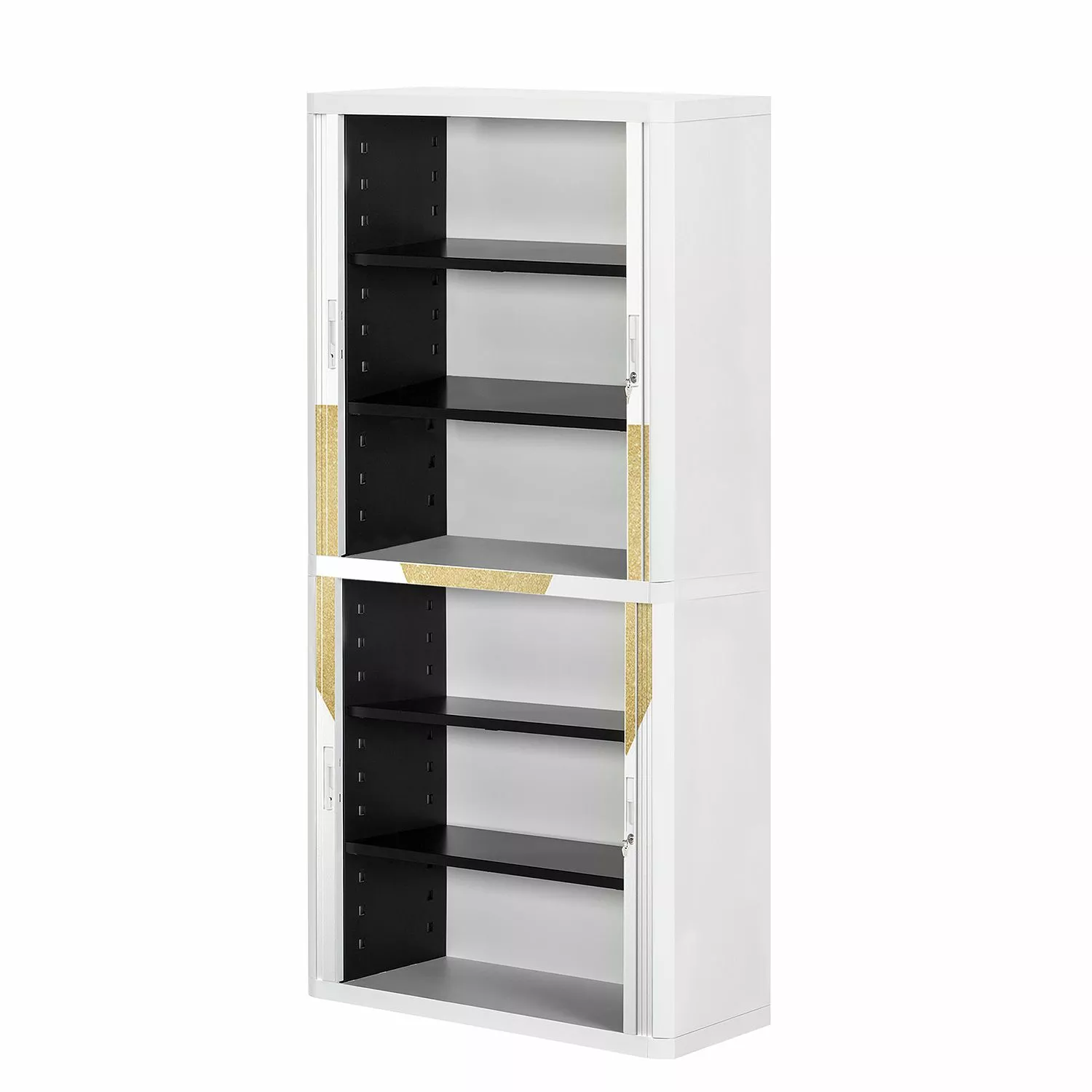 Easyoffice By Paperflow Easyoffice Armoire Classic Chic Iv Doré Blanc 4 Easyoffice By Paperflow Easyoffice Armoire Classic Chic Iv Doré Blanc – Image 2