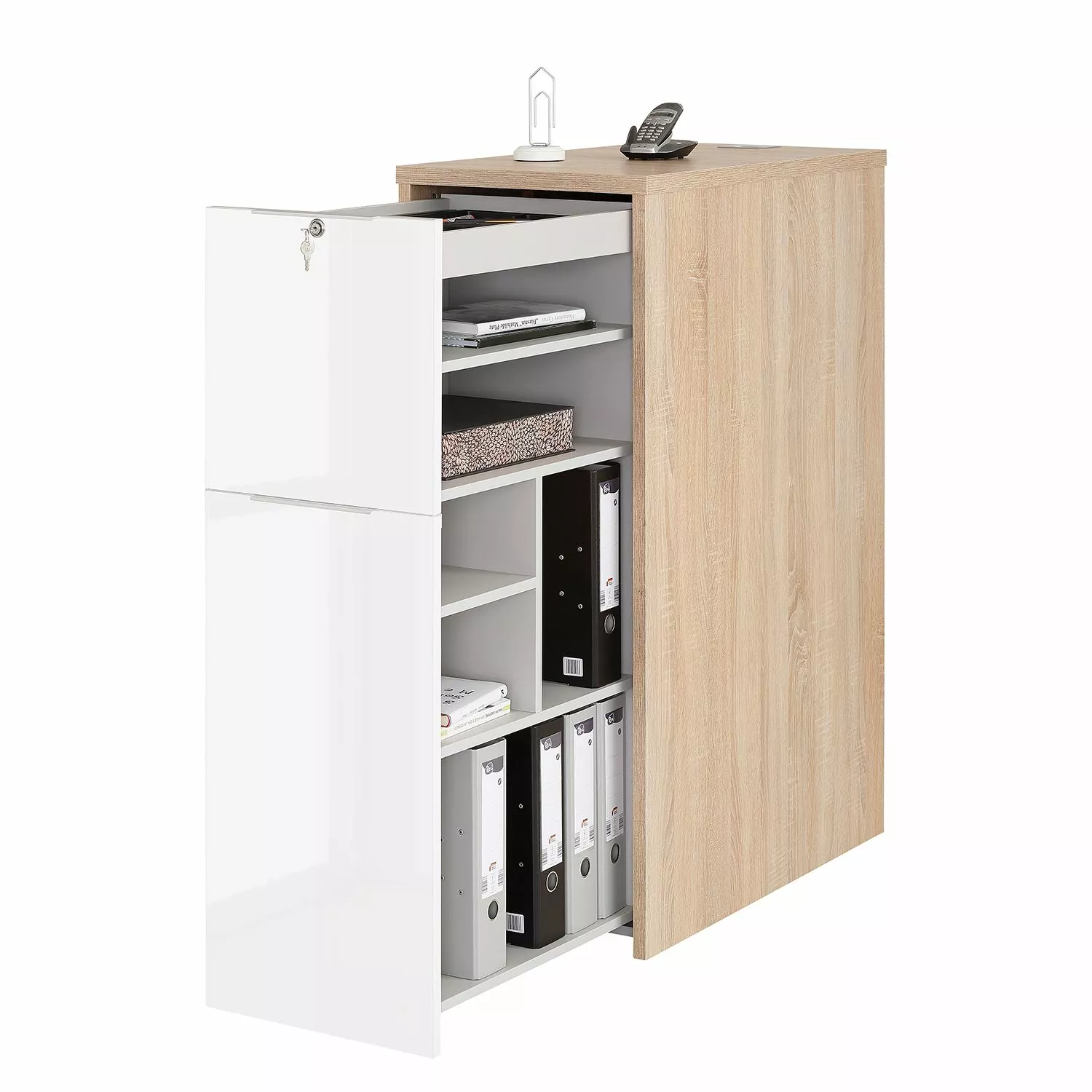 Maja Commode Möbel Edjust Ii Imitation Brillant Riviera Blanc 6 Maja Commode Möbel Edjust Ii Imitation Brillant Riviera Blanc – Image 4