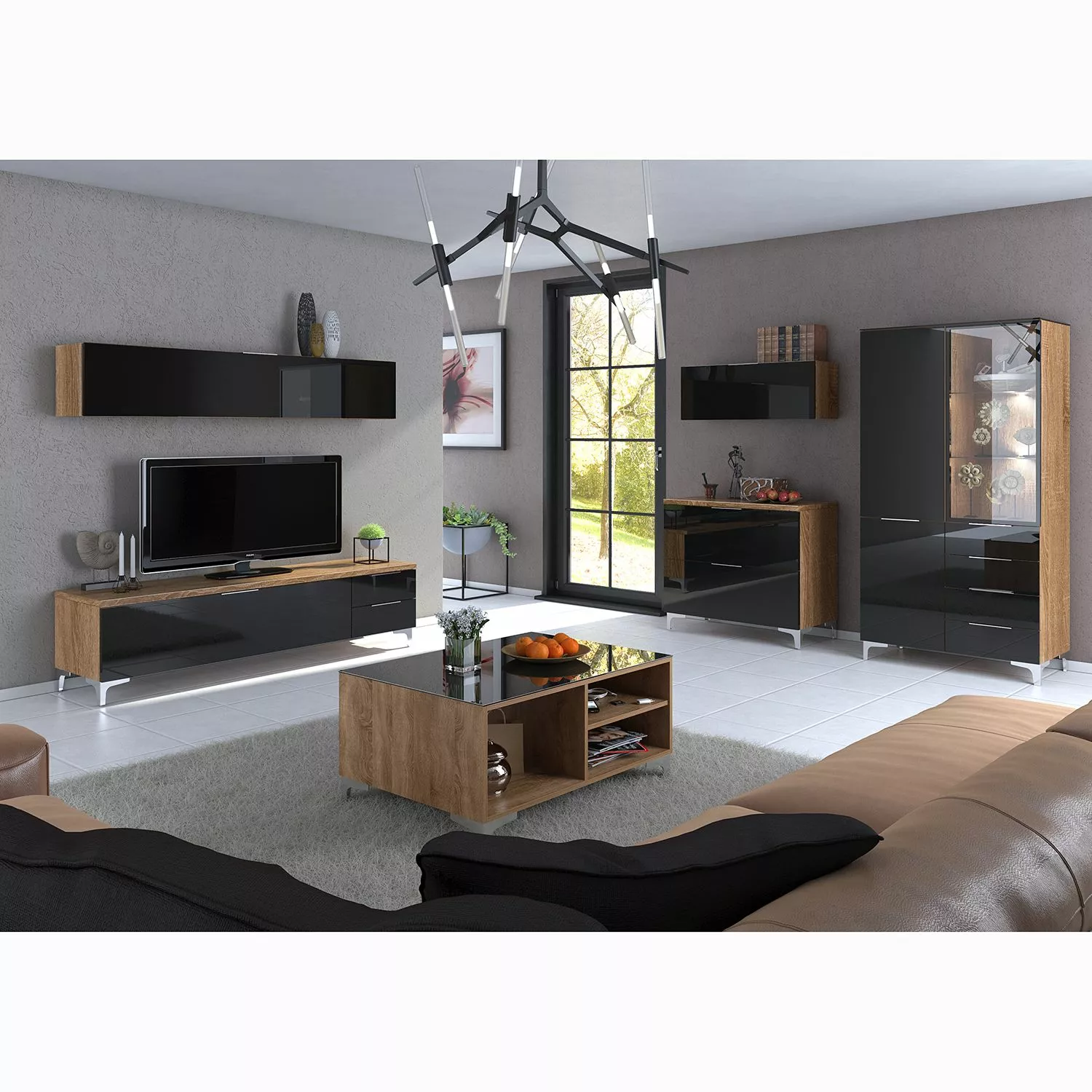 Maja Vitrine Möbel Imitation Shino 4 Maja Vitrine Möbel Imitation Shino – Image 2