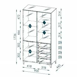 Maja Vitrine Möbel Shino Imitation Riviera 12 Maja Vitrine Möbel Shino Imitation Riviera -Armoires Soldes 1000170653 190418 12394600247 GALLERYIMAGES P000000001000170653
