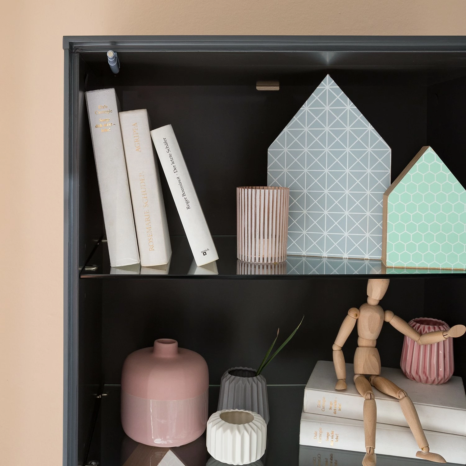 Vitrine Mat Chêne Massif Lindholm Gri 11 Vitrine Mat Chêne Massif Lindholm Gri – Image 9