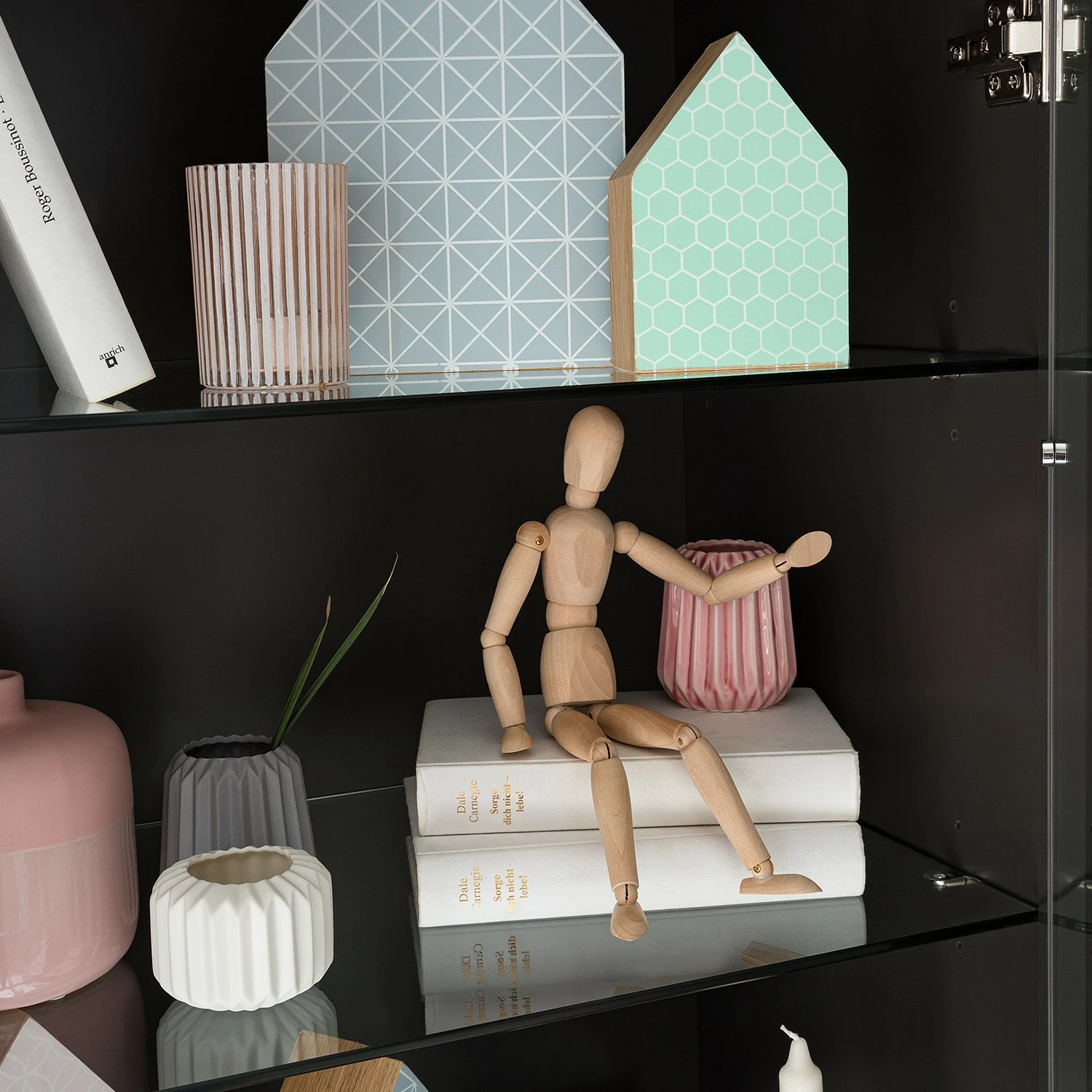 Vitrine Mat Chêne Massif Lindholm Gri 12 Vitrine Mat Chêne Massif Lindholm Gri – Image 10