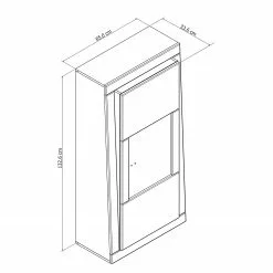 Curlewi Vitrine Murale Anthracite Brillant Loftscape Blanc -Armoires Soldes 1000171309 190424 07575400009 GALLERYIMAGES P000000001000171309