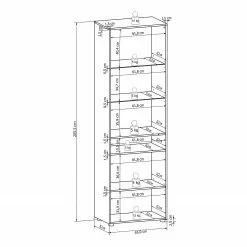 Vitrine Charnock Loftscape Ii Brillant Blanc Noir -Armoires Soldes 1000171312 190424 07575400020 GALLERYIMAGES P000000001000171312